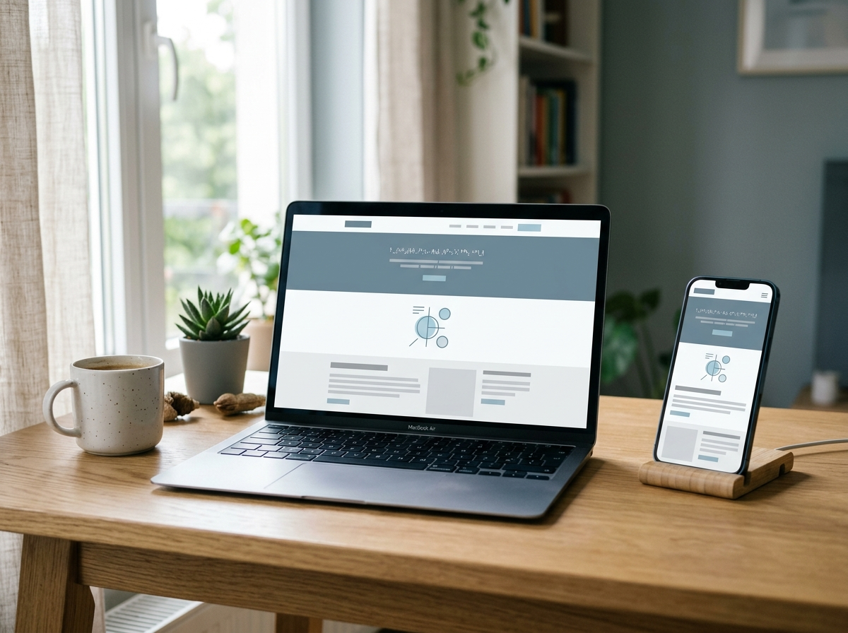 Webdesign-Projekt: responsive Website auf verschiedenen Geräten